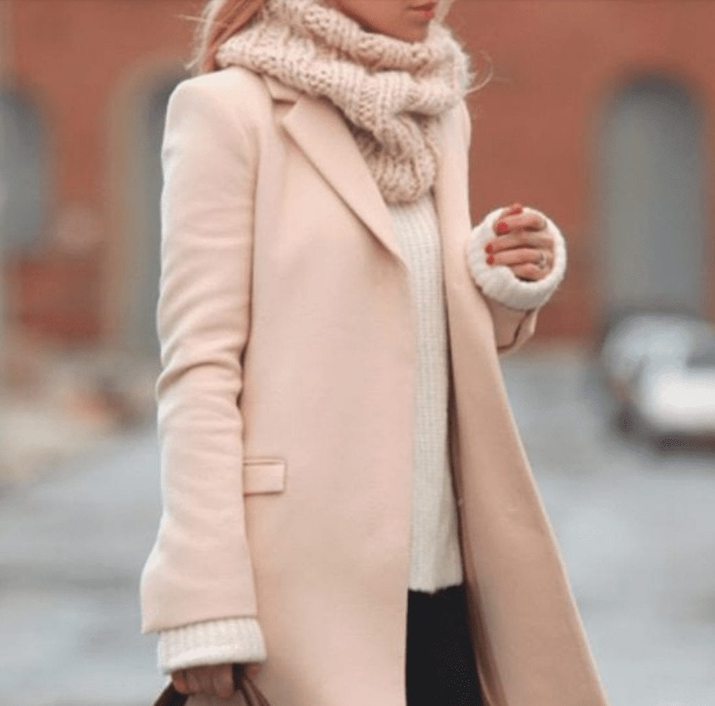 How to wear pink in the winter